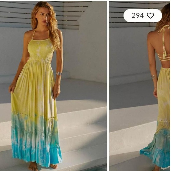 REVOLVE TIARE Hawaii New With Tags Naia Maxi Dress Small/Medium - Picture 8 of 9